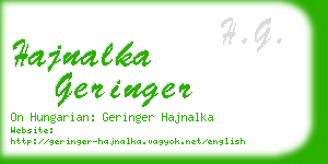 hajnalka geringer business card
